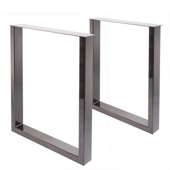 Tischgestell U 80/40 Stahl Klarlack | Im Set (2x)