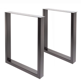 Tischgestell U 80/40 Schwarz matt | Im Set (2x)