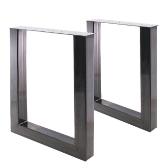 Tischgestell U 80/80 Stahl Klarlack | Im Set (2x)