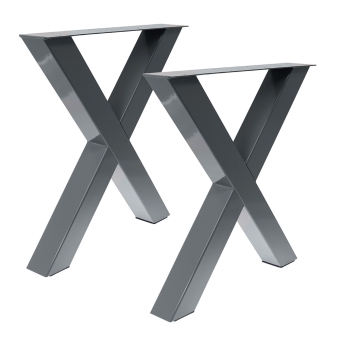 Tischgestell X 80/80 Anthrazit 7016 | Im Set (2x)