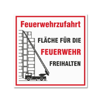 Hinweisschild eckig, Feuerwehrzufahrt 