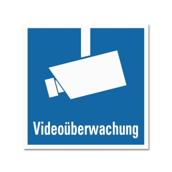 Hinweisschild eckig, Videoüberwachung 